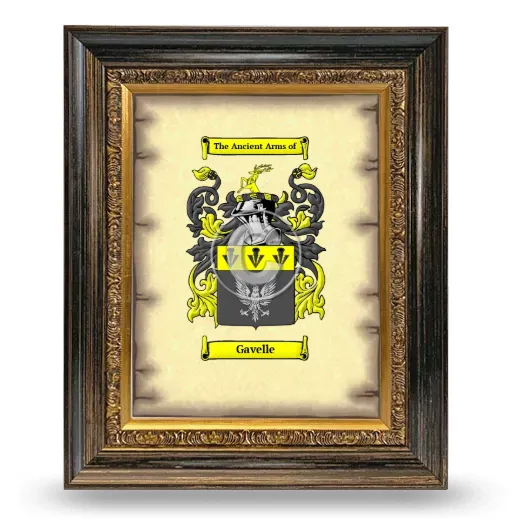 Gavelle Coat of Arms Framed - Heirloom