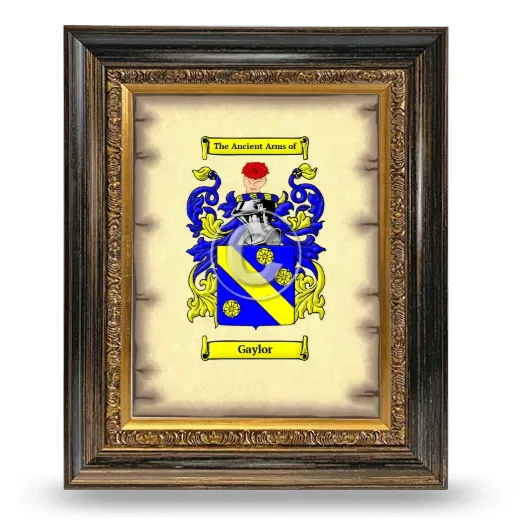 Gaylor Coat of Arms Framed - Heirloom