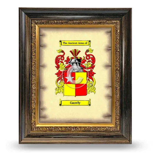 Gazely Coat of Arms Framed - Heirloom