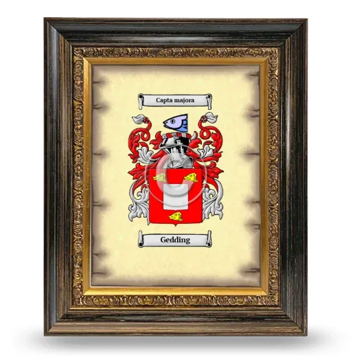 Gedding Coat of Arms Framed - Heirloom