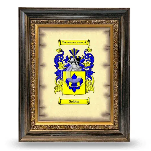 Geibler Coat of Arms Framed - Heirloom
