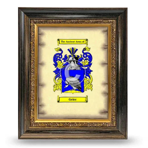Geier Coat of Arms Framed - Heirloom