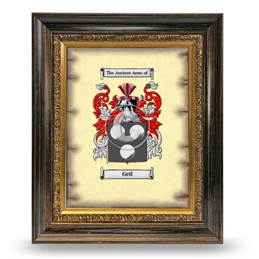 Geil Coat of Arms Framed - Heirloom