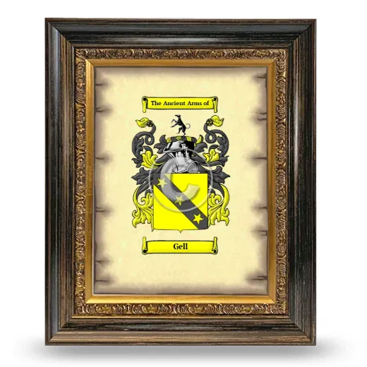 Gell Coat of Arms Framed - Heirloom