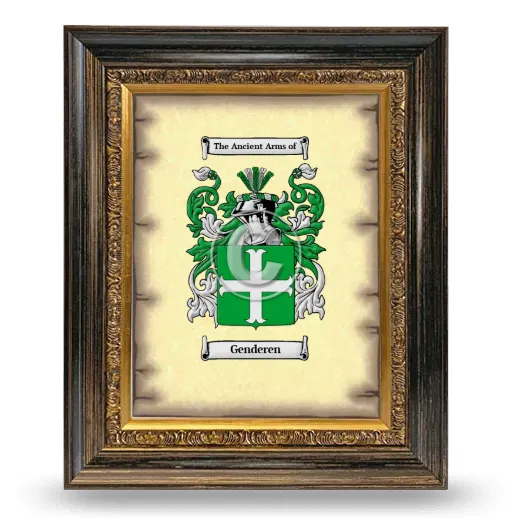 Genderen Coat of Arms Framed - Heirloom