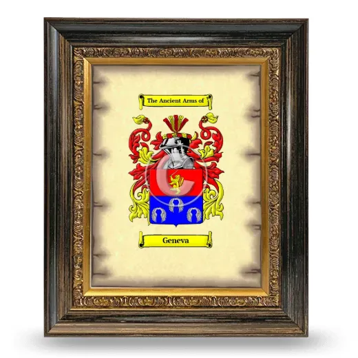 Geneva Coat of Arms Framed - Heirloom