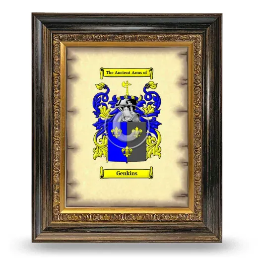 Genkins Coat of Arms Framed - Heirloom