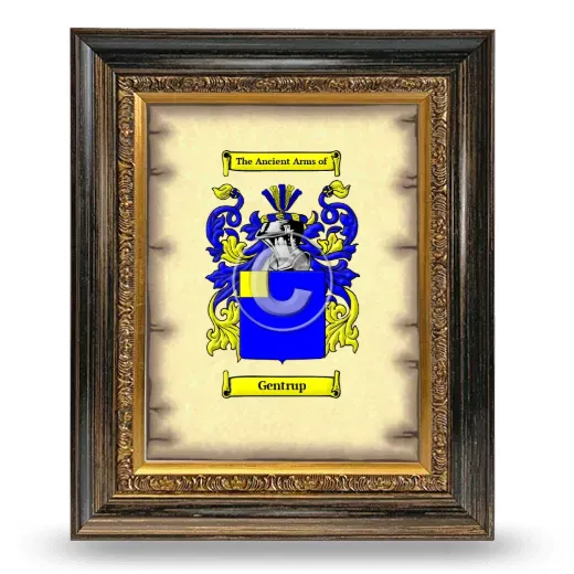 Gentrup Coat of Arms Framed - Heirloom