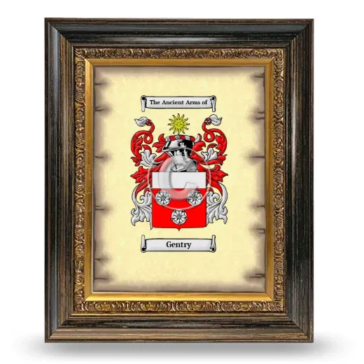 Gentry Coat of Arms Framed - Heirloom