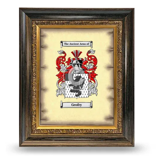 Geofry Coat of Arms Framed - Heirloom