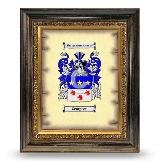Georgeon Coat of Arms Framed - Heirloom
