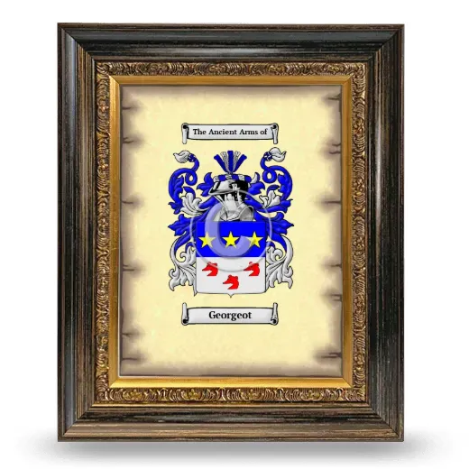 Georgeot Coat of Arms Framed - Heirloom