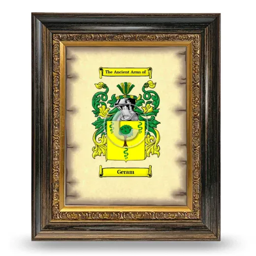 Geram Coat of Arms Framed - Heirloom