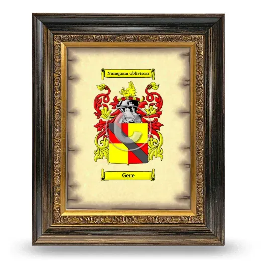 Gere Coat of Arms Framed - Heirloom
