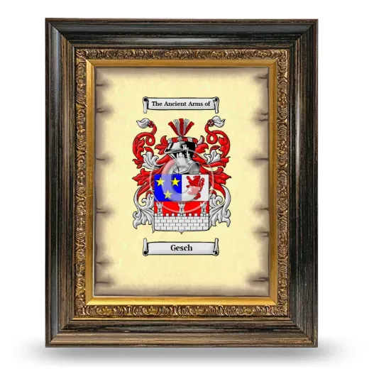 Gesch Coat of Arms Framed - Heirloom