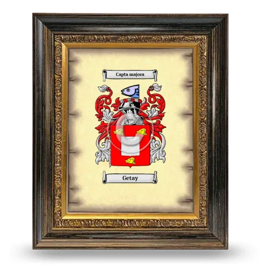 Getay Coat of Arms Framed - Heirloom