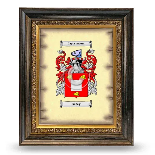 Getey Coat of Arms Framed - Heirloom