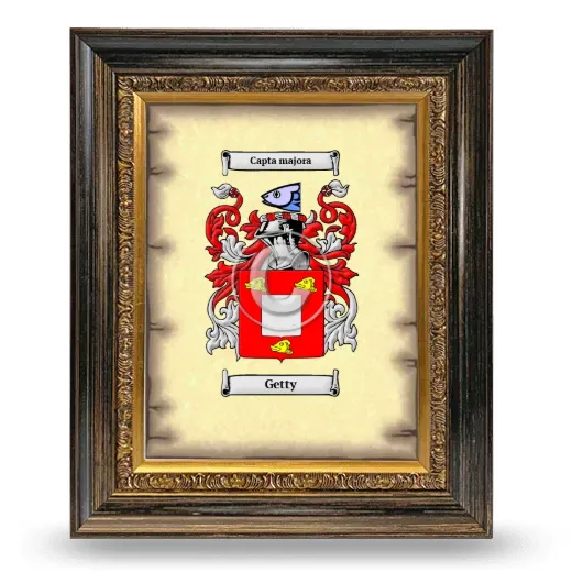 Getty Coat of Arms Framed - Heirloom