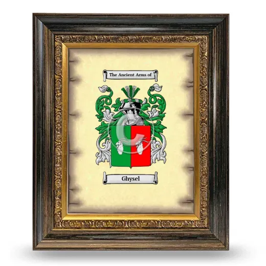 Ghysel Coat of Arms Framed - Heirloom