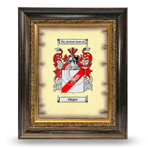 Gieger Coat of Arms Framed - Heirloom