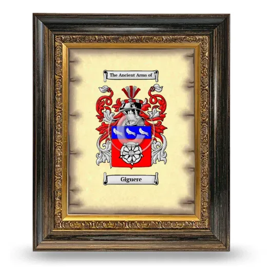 Giguere Coat of Arms Framed - Heirloom