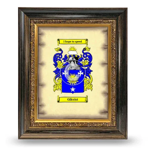 Gilcrist Coat of Arms Framed - Heirloom