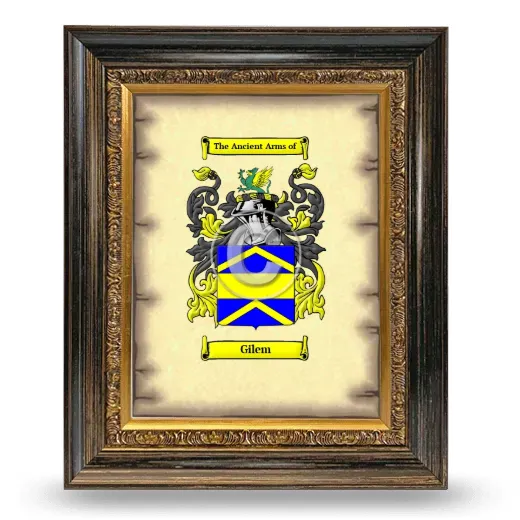 Gilem Coat of Arms Framed - Heirloom