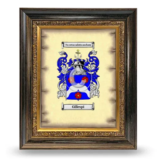 Gillespi Coat of Arms Framed - Heirloom