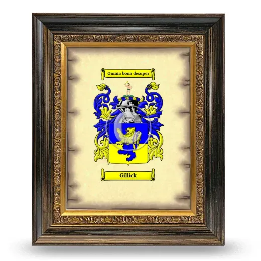 Gillick Coat of Arms Framed - Heirloom