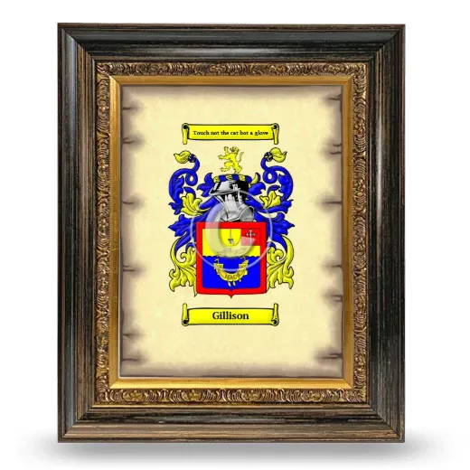 Gillison Coat of Arms Framed - Heirloom