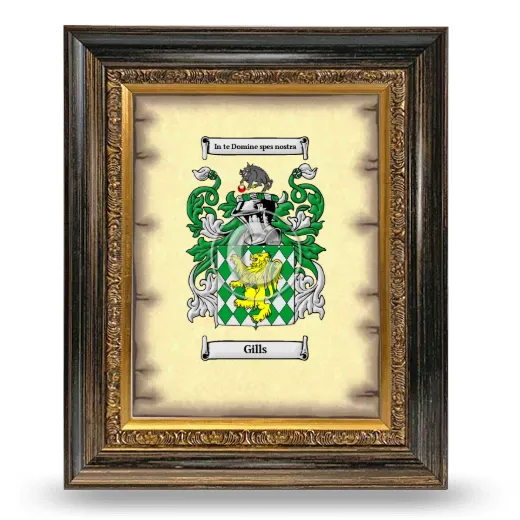 Gills Coat of Arms Framed - Heirloom