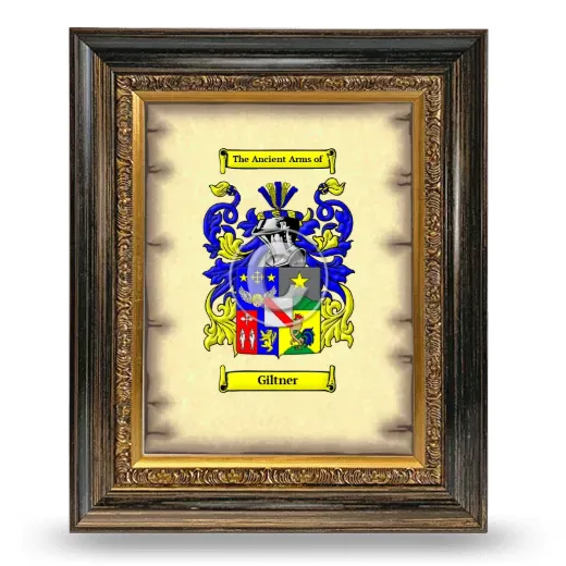 Giltner Coat of Arms Framed - Heirloom
