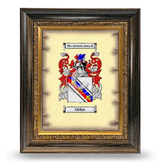 Girlyn Coat of Arms Framed - Heirloom
