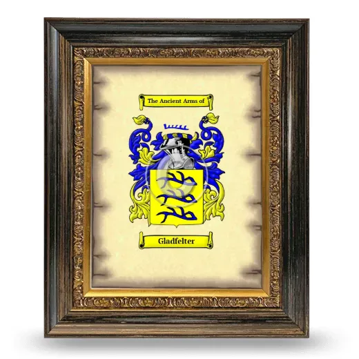 Gladfelter Coat of Arms Framed - Heirloom