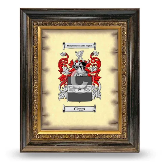 Gleggs Coat of Arms Framed - Heirloom
