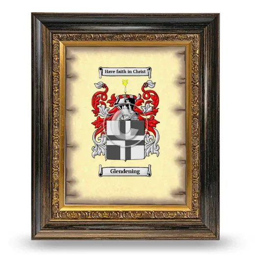 Glendening Coat of Arms Framed - Heirloom