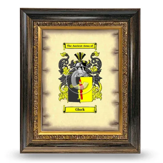 Gluck Coat of Arms Framed - Heirloom