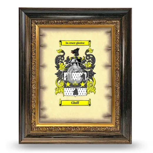 Gluff Coat of Arms Framed - Heirloom