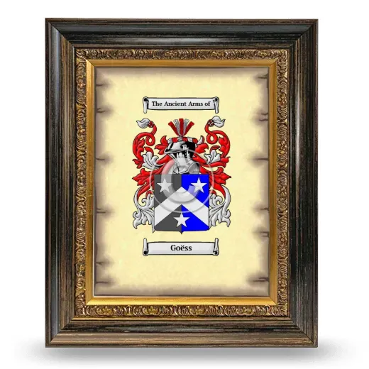 Goëss Coat of Arms Framed - Heirloom
