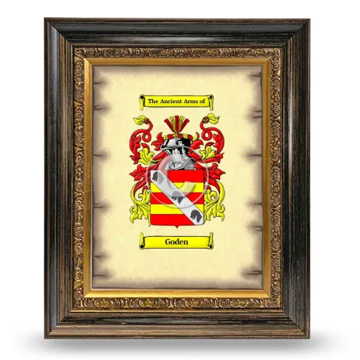 Goden Coat of Arms Framed - Heirloom