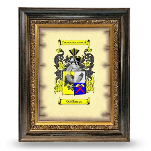 Goldburge Coat of Arms Framed - Heirloom