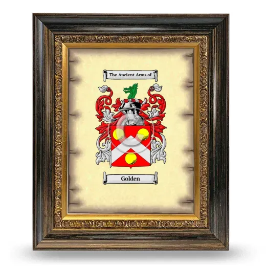 Golden Coat of Arms Framed - Heirloom