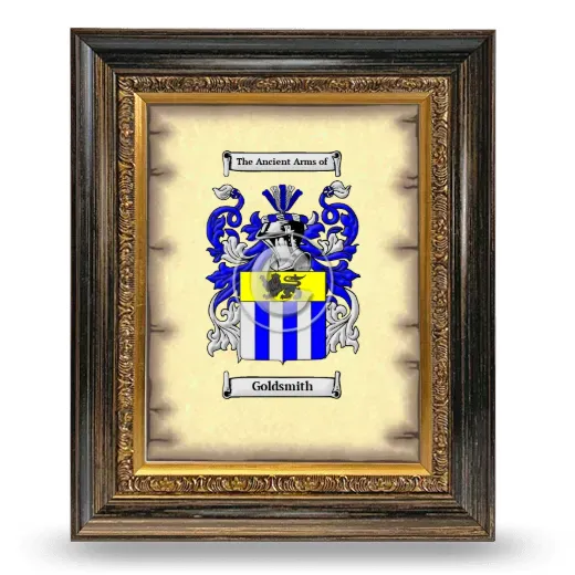 Goldsmith Coat of Arms Framed - Heirloom
