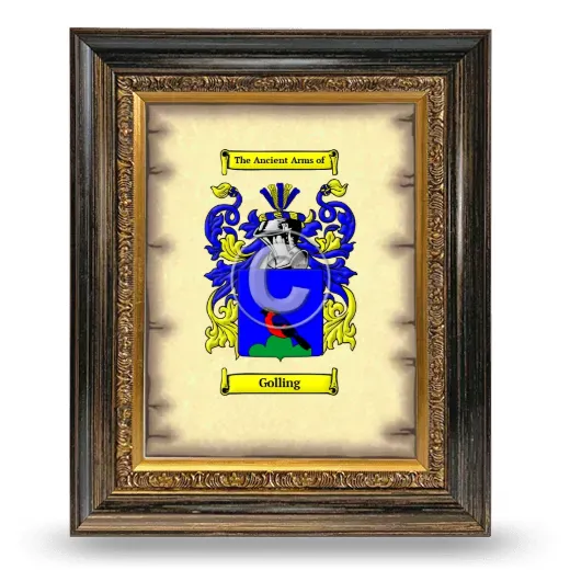 Golling Coat of Arms Framed - Heirloom
