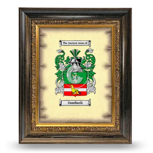 Gombash Coat of Arms Framed - Heirloom