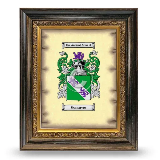 Goncaves Coat of Arms Framed - Heirloom