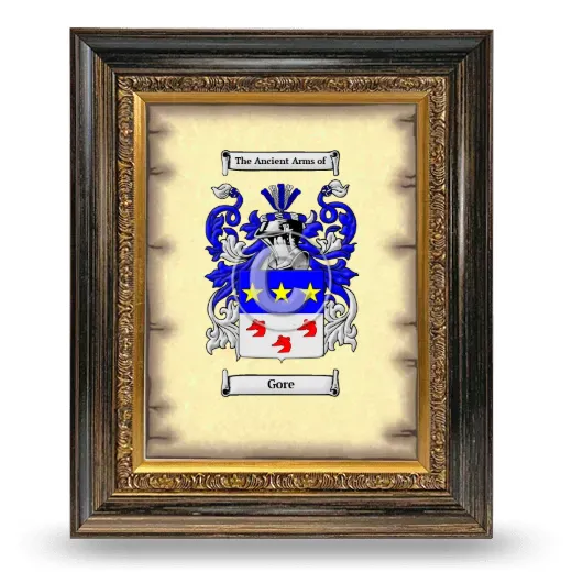 Gore Coat of Arms Framed - Heirloom