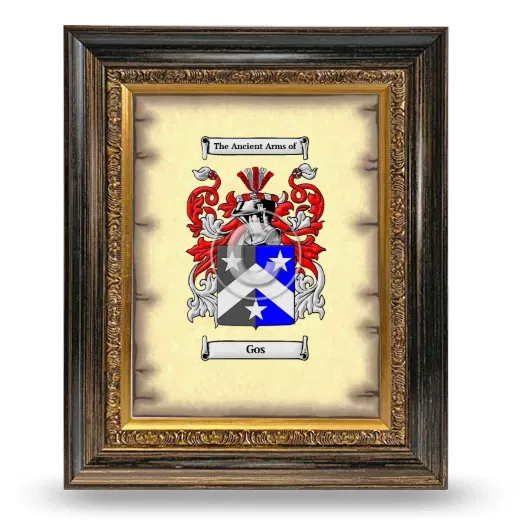 Gos Coat of Arms Framed - Heirloom