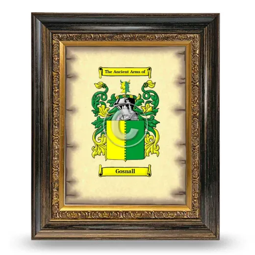 Gosnall Coat of Arms Framed - Heirloom
