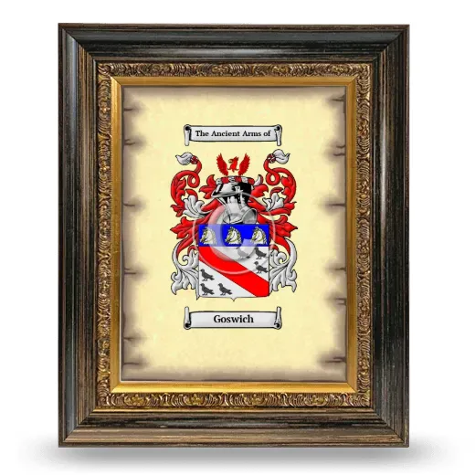 Goswich Coat of Arms Framed - Heirloom
